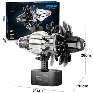 Bộ động cơ máy bay mô hình máy bay phản lực mini lắp ráp động cơ turbojet với bộ động cơ điện, bộ lắp ráp mô hình 1351 chi tiết - Product Image 2