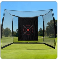 Cage de simulateur de golf professionnelle avec écran de projection d'impact, filet de frappe pour entraînement à domicile en intérieur, aide à l'entraînement haute résistance