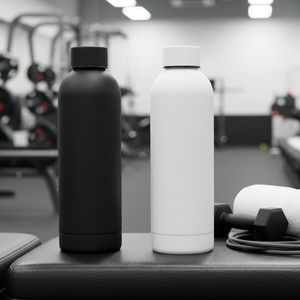 Bouteille d'eau sport en acier inoxydable à double paroi isolée sous vide avec logo personnalisé, goulot étroit, 350 ml, 500 ml, 750 ml, gobelets - Product Image 1