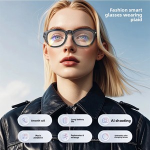 Nouvelles lunettes intelligentes photochromiques avec caméra et Bluetooth pour la musique, les photos/vidéos, lunettes de soleil intelligentes IA, traduction en temps réel - Product Image 1