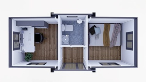 Maison conteneur extensible 20 pieds à prix d'usine, modulaire, installation rapide, durable, respirante, maison préfabriquée moderne pour école ou bureau - Product Image 2