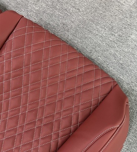 Funda Universal para <span class=keywords><strong>Asiento</strong></span> de <span class=keywords><strong>Coche</strong></span> de PVC Negra y Roja, Impermeable, de Cuero PU, Juego Completo para Audi A6 C7 C6, Funda Protectora - Product Image 4