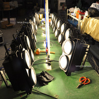 Projecteur de scène à LED COB à contrôle de points, blanc froid et blanc chaud, à 2 yeux, pour éclairage de fond de scène et discothèque