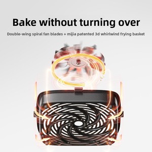 Freidora de Aire Mijia S1 de <span class=keywords><strong>6L</strong></span>, Freidora Eléctrica Doméstica sin Necesidad de Voltear, Horno Visible de Gran Capacidad para <span class=keywords><strong>Xiaomi</strong></span> Youpin - Product Image 5