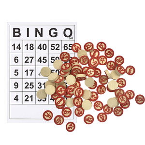 40PCS Classic Bingo Cards Plus 75 Numbers Chips Russian Bingo Game Chess Family Party Board Games