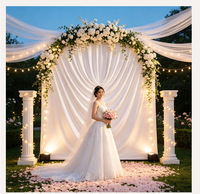 Nouvelle Tente de Fond Arquée en Satin 2026, Housse en Tissu Drapé pour Arche, Idéale pour la Décoration de Mariages, Anniversaires et Événements