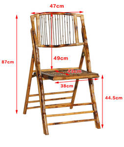 Silla Plegable de Bambú para Jardín, Exterior, Ultraligera, Portátil, Económica y de Buena Calidad, para Bodas, Eventos y Fiestas - Product Image 5