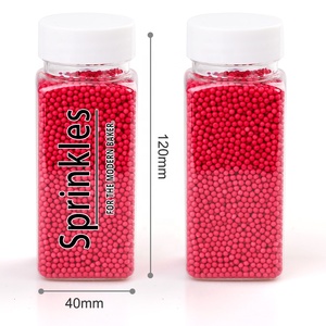 סוכריות אדומות טבעיות 100% בגימור מט, 2 מ\\\"מ, ללא צבעים מלאכותיים, אכילות לקישוט עוגות ושוקולד - Product Image 2