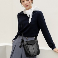 Nouvel Arrivage 2026 – Sac Seau Structuré en Cuir de Vachette de Luxe avec Cordon de Serrage pour Femme – Sac à Bandoulière Polyvalent pour Usage Quotidien