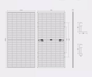 Shingled 455W 72 hücre 380W 500W 600W yarım hücre N tipi 22% A sınıfı Mono çift sera cam Perc çift yüzlü GÜNEŞ PANELI - Product Image 4