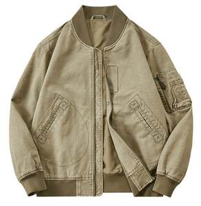 Veste en coton pour homme, coupe courte, col baseball, style décontracté américain, pour le printemps et l'automne - Product Image 6