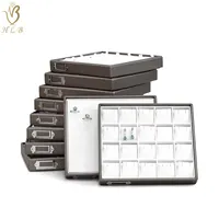 Plateaux en cuir de luxe pour bijoux, pour les grossistes en bijoux, organiseur de bijoux de luxe, plateaux de présentation pour bagues