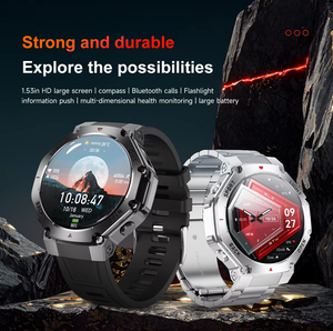 <span class=keywords><strong>Smartwatch</strong></span> <span class=keywords><strong>con</strong></span> Torcia, Chiamate BT, Schermo da 1,53 Pollici, Monitoraggio della Salute, GPS, Rilevamento del Movimento, <span class=keywords><strong>Orologio</strong></span> Intelligente <span class=keywords><strong>in</strong></span> <span class=keywords><strong>Acciaio</strong></span> per Sport all'Aperto per Uomini - Product Image 2