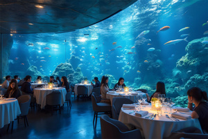 Super Transparant Milieuvriendelijk Plastic Aquaria Oceaanrestaurant Bouw Thema Aquarium Ontwerp - Product Image 3