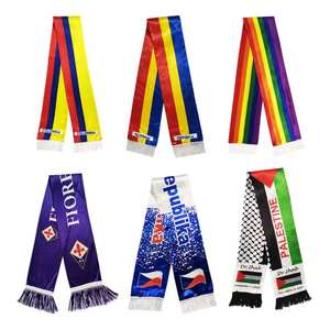 Bufanda de Fútbol Personalizada con Diseño de Bandera de Fútbol, Impresión Digital, Cualquier Color, Venta al Por Mayor, Tejida en Poliéster para Hombre - Product Image 2