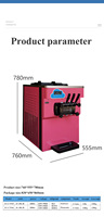 Machine à crème glacée à livraison directe d'usine, machine à glace molle OEM pour une capacité de production de 25 à 28 litres