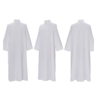 Costume de Prêtre Adulte Homme – Robe Blanche en Dentelle Évidée – Tenue Masculine pour Halloween, Carnaval, Fête, Jeu de Rôle