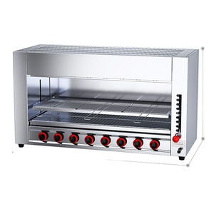 Gril-<span class=keywords><strong>salamandre</strong></span> professionnel à gaz 8 brûleurs, infrarouge, robuste, en acier inoxydable, pour la fonte de fromage, pour restaurant - Product Image 1