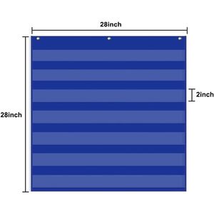 <b>Pocket</b> Chart 7 <b>Pockets</b> Blue Durable <b>Plastic</b> Flip Chart For Classroom Teaching Supplies Age 3-6 Years - Product Image 2