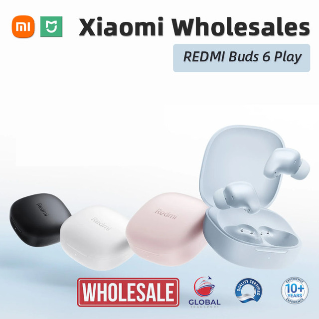 Wholesale Original Redmi Buds 6 Play Global Version TWS Earbuds Bluetooth In-Ear Charging Case Long Battery Life Music Sport