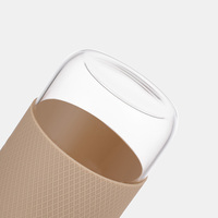 Gobelet sport de 16 oz, articles de boisson d'origine usine, avec couvercle en bambou et paille, portable, motif uni, pour fêtes, bière, café, jus et autres boissons