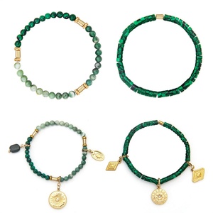 14k Gold Plated Long Lasting Bohemian Layer Stainless Steel <b>Bracelet</b> Natural Stone <b>Beads</b> <b>Bracelets</b> - Product Image 2