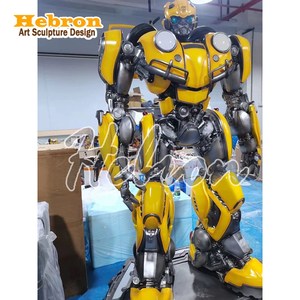 Statue en résine de Bumblebee <span class=keywords><strong>Marvel</strong></span> en gros, grande taille, avec éclairage LED, pour décoration de cinéma, parcs à thème et magasins, sculpture transformable - Product Image 4