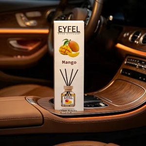 Diffuseur de parfum pour voiture EYFEL 130ml sans alcool, écologique, en verre bleu, parfum longue durée, désodorisant, décoration, aromathérapie - Product Image 1