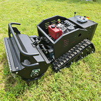 Mesin Pemotong Rumput Robot Diesel Crawler 4-Tak Profesional dengan GPS RTK, Mesin Yuchai 195cc, untuk Kebun Rumah, Penyiangan, dan Resort