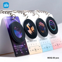 Creative Personalized Rotatable Record Design RFID Tag Acrylic NFC Music Album Player Keychain