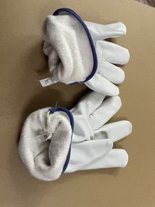 Gants de travail Emboson LD002 <span class=keywords><strong>en</strong></span> <span class=keywords><strong>cuir</strong></span> de chèvre pleine fleur, coupe simple, coupe-vent, avec doublure fine au pouce, très demandés - Product Image 2