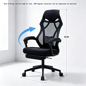 Vente directe d'usine, chaise de travail en maille pas chère, chaise ergonomique pivotante pour salle de réunion, Sillas - Product Image 3