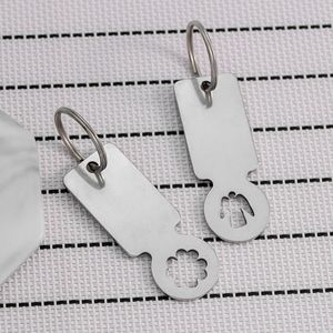 Llavero con token de supermercado con colgante de acero inoxidable, cierre y liberador de carrito de compras de metal - Product Image 5