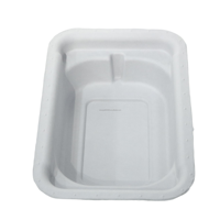 Barquettes en papier pour emballage électronique, carrées, fabriquées à partir de bagasse blanche, emballage biodégradable adapté aux appareils électroniques grand public