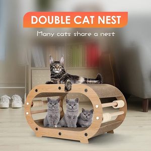 Customization Classic Fashion Modern Eco-Friendly Multifunction Portable Condo Solid Wood <b>House</b> Furniture Scratching - Product Image 3