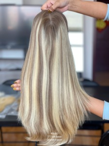 2026 New Design 7x9 Lace Closure Topper Mixed Color <b>Silky</b> Straight European Virgin Remy Human Hair Topper for Women - Product Image 5