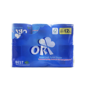 Rollo de papel higiénico en relieve Premium 3ply Papel higiénico Baño Papel higiénico de buena calidad - Product Image 4