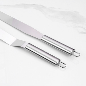 8-Inch Tại Chỗ Tinh Khiết Thép Không Gỉ Kem Thìa Với Treo Lỗ Hộ Gia Đình Bánh Trang Trí Mứt Bơ Thìa - Product Image 4