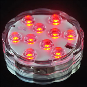 Logotipo personalizado flotante IP68 remoto sumergible RGB pecera LED Puck piscina luces remotas piscina centros <span class=keywords><strong>de</strong></span> <span class=keywords><strong>mesa</strong></span> nuevo - Product Image 6