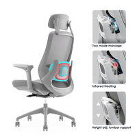 Chaise de bureau électrique de luxe avec massage, ergonomique, rechargeable, chauffage infrarouge, massage du corps entier