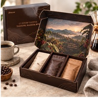 Boîte d'expédition personnalisée en carton ondulé brillant pour dégustation de café