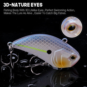 55mm 13g, <span class=keywords><strong>leurre</strong></span> de pêche d'<span class=keywords><strong>hiver</strong></span> wobbler coulant lent vib vmc crochet crankbait vibration appât - Product Image 5
