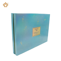 Boîte d'emballage de luxe en carton vert pour écharpe sari Impression de marque personnalisée Conception gratuite quantité minimale de commande bas pour chaussettes
