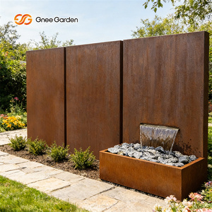 Fontaine de jardin en acier Corten résistant aux intempéries, rouge rouillé, personnalisable, décoration de jardin, facile à installer - Product Image 6