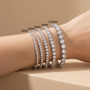 Bracelet Tennis Moissanite GRA Ice Out en Argent S925, Style Hiphop, pour Hommes et Femmes, Bracelet de Mode Moissanite, <span class=keywords><strong>le</strong></span> <span class=keywords><strong>Moins</strong></span> <span class=keywords><strong>Cher</strong></span> - Product Image 4