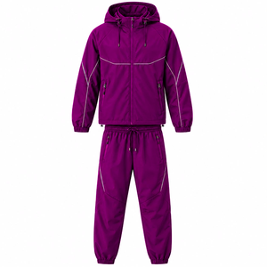 Ensemble coupe-vent OEM pour l'extérieur avec veste résistante au vent et pantalon de survêtement confortable pour la randonnée, les voyages et les activités physiques - Product Image 3