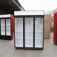 Réfrigérateur de présentation vertical haut de gamme avec porte vitrée, personnalisable avec logo, pour magasin de proximité