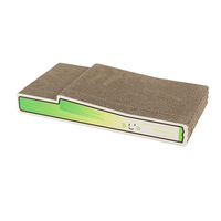 Griffoir pour chat - Durable, non abrasif, avec surface en papier ondulé en forme de dessin animé. Idéal pour soulager l'ennui des chats.