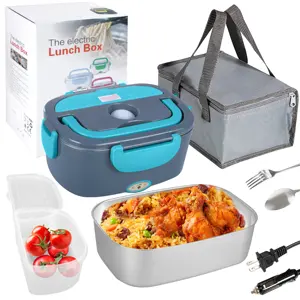 Vendita calda cibo riscaldamento elettrico scatola pranzo portatile scaldabagno con borsa per uso domestico auto