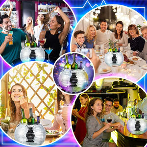 Vente en gros directement <span class=keywords><strong>prix</strong></span> de gros Cool Silver Drink Mosaic Mirror Disco Ball Cup Drinkware seau à <span class=keywords><strong>glace</strong></span> pour enterrement de vie de jeune fille - Product Image 5